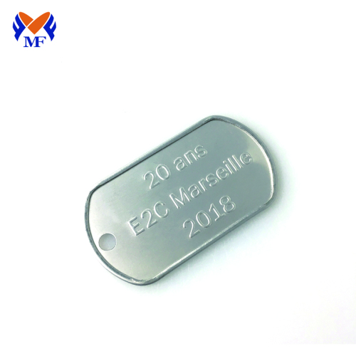 Custom logo dog tag stål för hänge