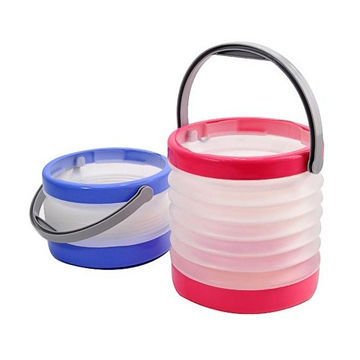 Plastic Foldable Buckets, Easy to Store
