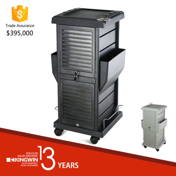 Black Lockable Hair Salon Trolley