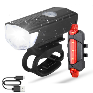 USB Rechargeable LED Bike Bicycle Light Set for MTB and Road Bikes