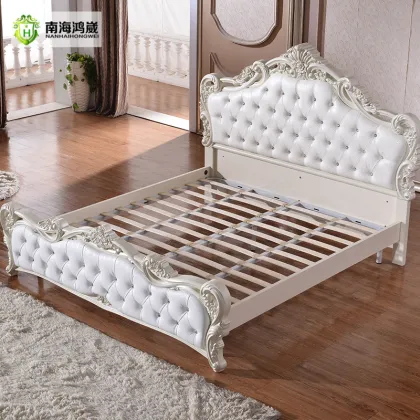 White Fancy French Style 8-Piece Home Bedroom Furniture Set