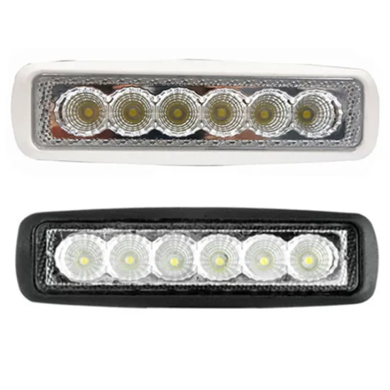 White black color optional, 18w led offroad light bar, spot beam or flood beam mini atv parts 6 inch led light bar