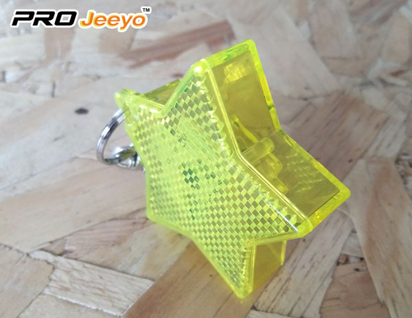 2 LED Light Reflective Star Hanger Key chain for Children Bag RB-503D 2