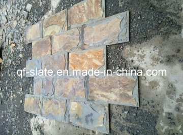 Popular Antique Rusty/Autumn Rose Slate Stone Mushroom for Wall Covering
