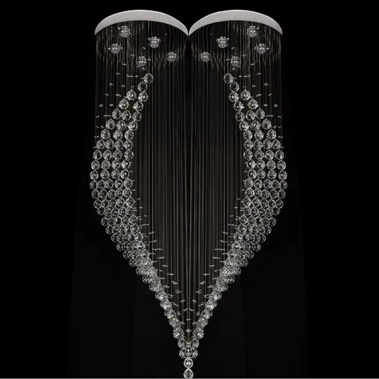 indoor crystal lighting led ring chandelier