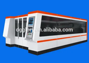 Dongguan Glorystar 1000w,2000W,3000W CNC fiber metal laser cutting machine for full enclsed exchangeable worktable (GS-3015CE)