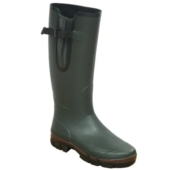 Olive Green Waterproof Neoprene Rubber Boots for Outdoor Farming and Hunting