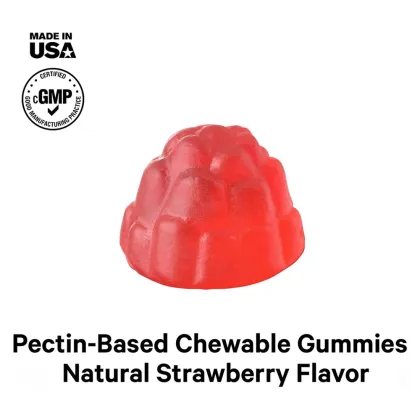Natural Strawberry Vitamin D3 Gummies with Probiotics