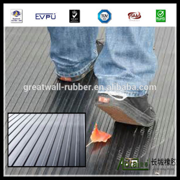 Fine Ribbed Rubber Mat /ribbed rubber floor mat