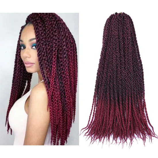 Factory Price Synthetic Pre Looped Braids Extensions Twist Kinky Equal Marley Model Braiding Cuban Twist Braid Crochet Hair