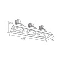 مصباح LED مبتكر عالي الجودة 38 وات * 3 إضاءة سبوت LED