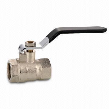 Hot-forged Brass Ball Valve with Plastic-covered Steel Handle, Various Sizes are Available