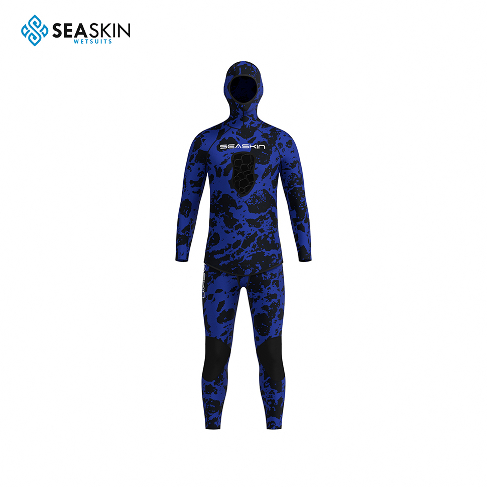 Seaskin 9mm Camouflage personnalisé Camouflage Men Spearfishing Diving WetSuit