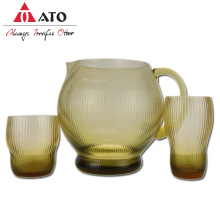 Green Water Juice Glass Pitcher Jug Cup Set