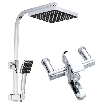 Copper Body Full Lifting Top Showerhead - Square Three-Gear Multifunctional Shower Head