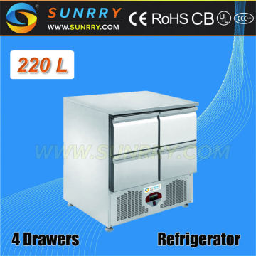 High Quality 4 Door Commercial Kitchen Work Table Refrigerator