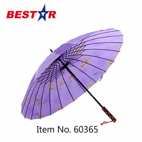 Top Selling Customized clear printing Straight Umbrella