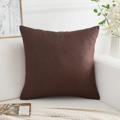 French Linen Flax Cushion Covers Fringed Throw Pillow Cover