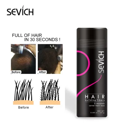 Sevich Hair Building Fiber Set Keratin Extension Powder for Men and Women 25g Hair Regrowth Fiber + Applicator Hair Loss Product