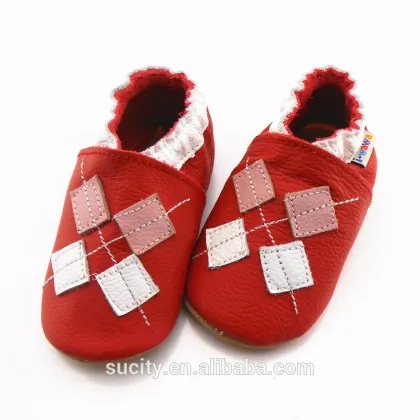 soft sole new born baby leather shoes imported from china