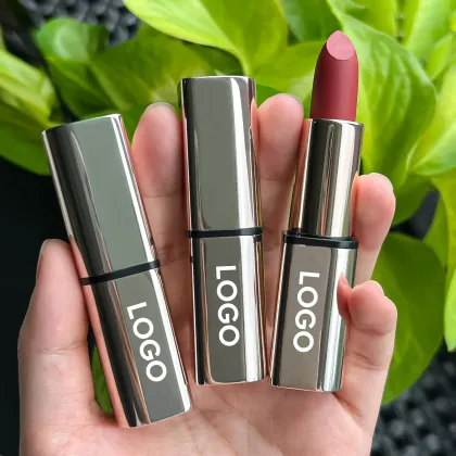 Customizable Vegan Matte Brown Lipstick: Hydrating and Long-lasting Wholesale Makeup