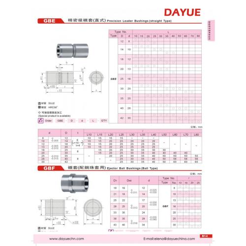 JIS Standard Guide Sleeve for Steel Ball Sleeve