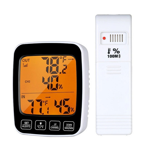 inomhus trådlös digital termometerhygrometer Luftfuktighetstemperaturövervakare