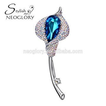 Neoglory Crystal Main Stone Colorful Fabulous Rhinestones Brooch Made With Swarovski Elements