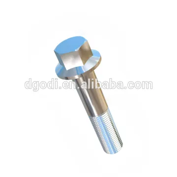 Custom Hex Head Flange Titanium Bolt with Reduced Head No Dimple
