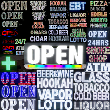 Custom High Brightness LED Signs for Business Windows - 20inch & 30inch PCB Electronic Channel Letter Lights