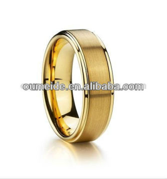 18k gold plated tungsten boss finger ring