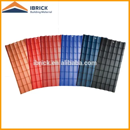 Plastic coating roof construction material PVC fireproof synthetic resin roof tiles