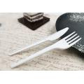 PLA mesra alam yang kompostable Cutlery Fork Spoon Knife Set