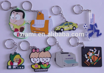 newest creative design cute boy shape rubber keyring blanks
