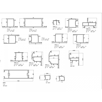 African market anodized or powdercoated aluminum profiles