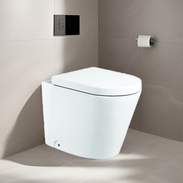 Modern Floor Standing White Ceramic Toilet Bowl WC Set