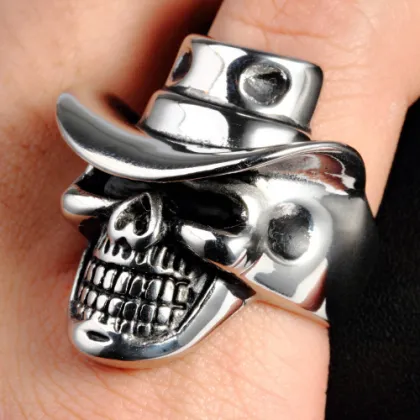 Western style Michael Jackson hat skull ring