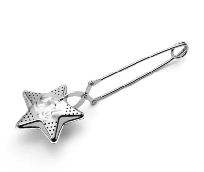 Stainless steel moon/star/sun shaped handle tea infuser