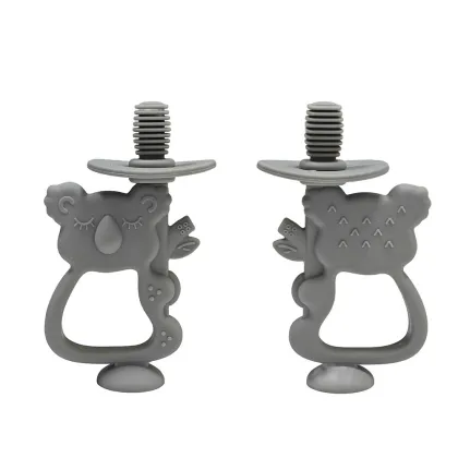 Koala 2in1 Silicone Teether Baby Toothbrush Soothing Relief