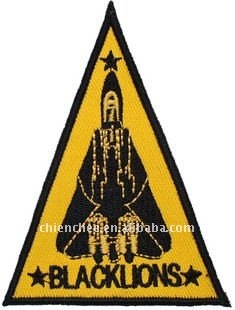 Embroidered Patches - Iron-on/Sew-on Blacklions SQN Patch for Army/Air Force/Sea Force (Patch/Emblem/Badge/Label/Crest/Insignia)