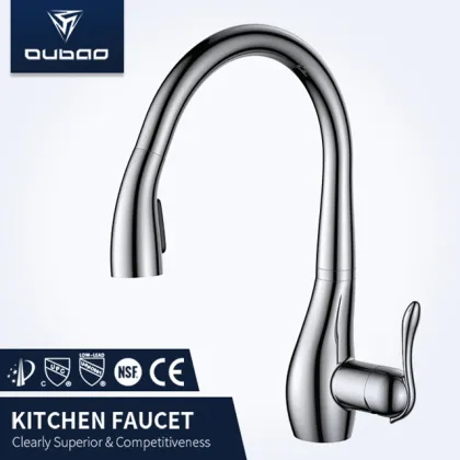Centerset Long Neck 1-Handle Chrome Kitchen Faucet Taps