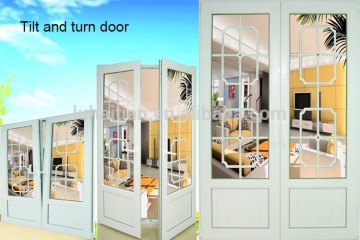 Hot sale Energy saving door and window European style pvc tilt and turn doors with sound insulation