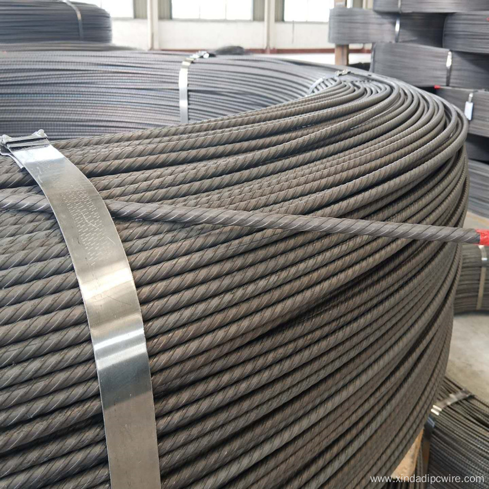 Prestressed steel wire 9 mm spiral ribbed surface