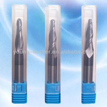 Solid carbide taper edge ball nose end mill