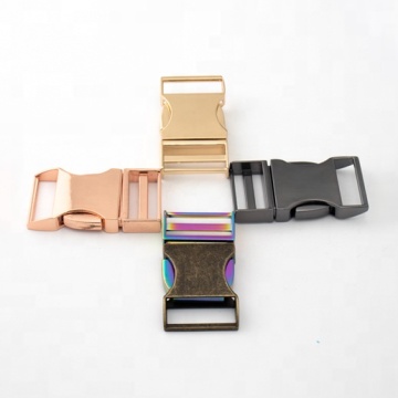 25mm Brass and 20mm Gold Adjustable Waterproof Strap Buckle with Metal Clip Hook