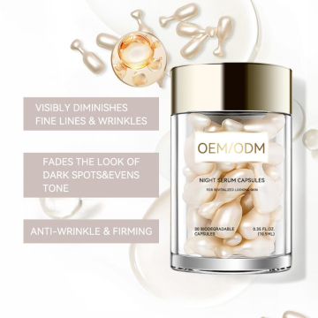 OEM Viên nang thiết yếu có Retinol-VC dùng một lần để điều trị bằng cách làm trắng và chống nhăn tùy chỉnh