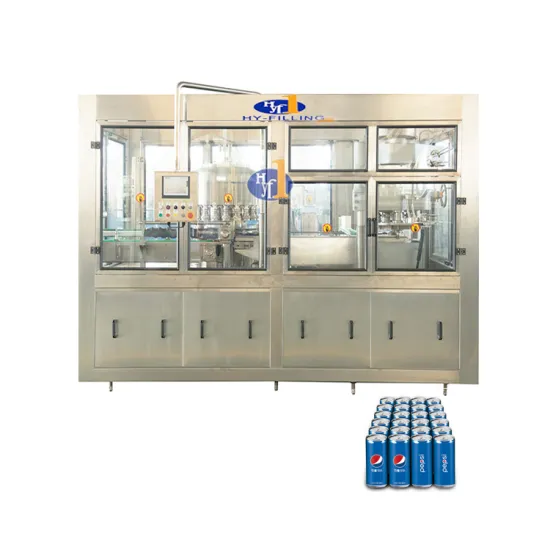 Canned Capacity Carbonated Soft Drink Filling Packaging Machine