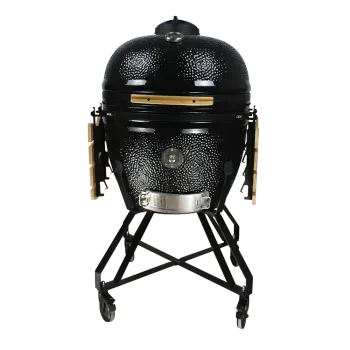 27-Inch Auplex Egg Kamado Ceramic BBQ Grill with Smoker and Trolley for Home Catering