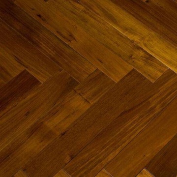 Herringbone Design Natural Color Prefinished Solid Burma Teak Wood Flooring