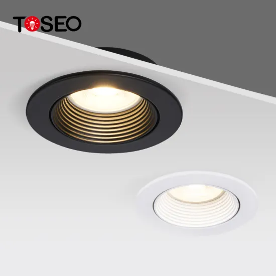 High-Quality Round Aluminum LED Recessed Downlight with 25 Degree Adjustable Anti-Glare Design